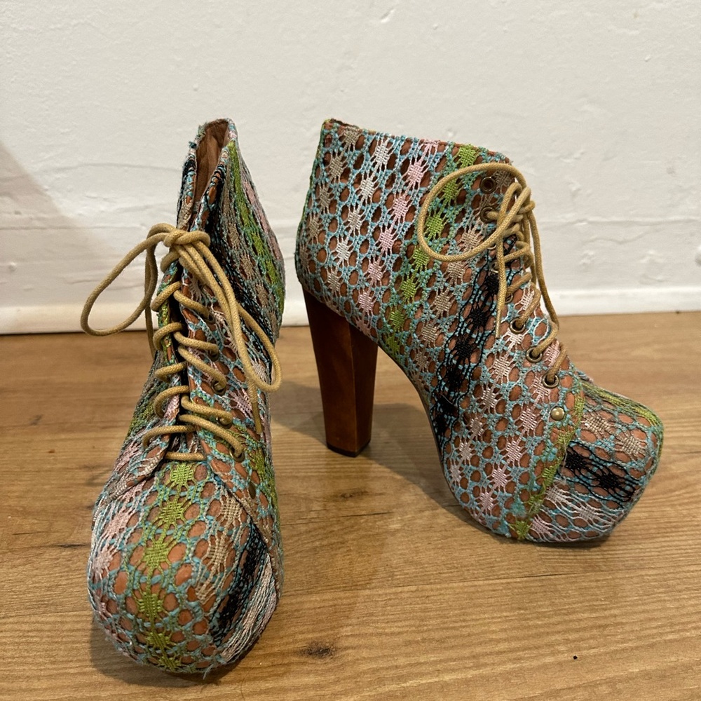Jeffrey Campbell lace Lita boots